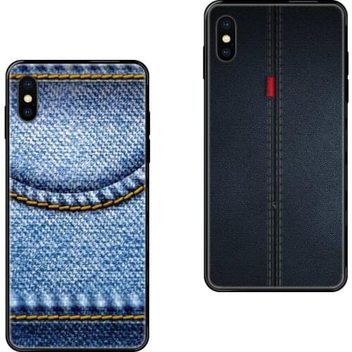Tpu Black Soft Black Phone Case For Samsung Galaxy A70 A71 A70E A5 A6 A7 A8 A10 A10S A20 A20S A20E A21S A30S A40 A50 Blue Jeans