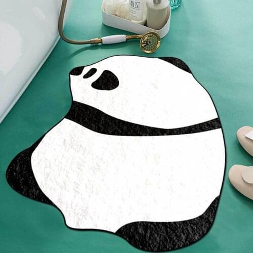 Cute Cartoon Panda Shape Children Play Tent Non-Slip Floor Mat Nordic Irregular Carpet Bathroom Absorbent Soft Shaggy Area Rugs