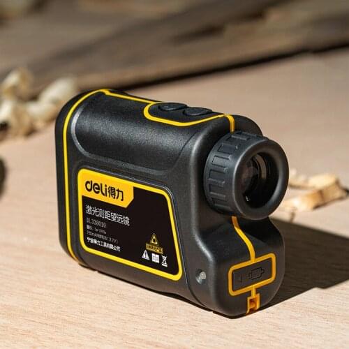 Deli DL338010 1000M Laser Ranging Telescope 750mAh Lithium Battery Pulse Laser K9 Crystal Lens Flagpole Lock Function