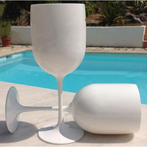 Elegant Unbreakable Wine Glasses Cups Plastic Wine Glasses Ideal for Party Indoor Outdoor Use Shatterproof Wine Glasses Set of 3
