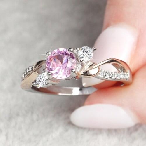 Inlaid purple zircon ring ladies fine jewelry lover anniversary gift birthday surprise fashion jewelry