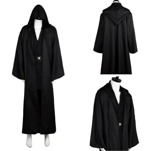 Cosplay Costume Star Cosplay Wars Anakin Skywalker Cosplay Full Set With Robe Costume Black Version Halloween Carnival Full Set