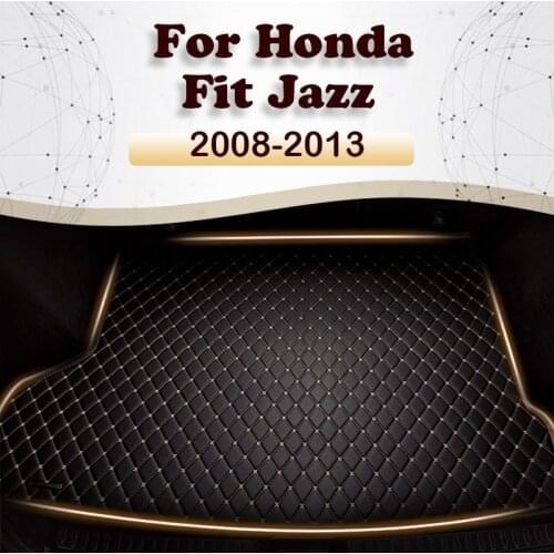 Car trunk mat for Honda Fit Jazz Hatchback 2008 2009 2010 2011 2012 2013 Cargo Liner Carpet Interior Parts Accessories Cover