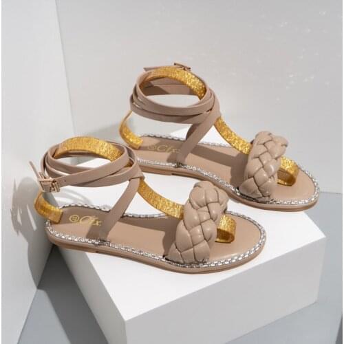 Summer Roman Womens Slippers Fashion Large Size Womens Sandals Casual Flat Womens Beach Shoes Classic Shoes Zapatillas Mujer