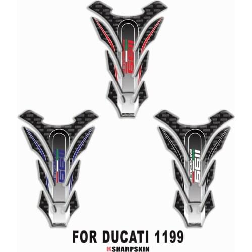 Motorcycle 3D fuel tank pad sticker protective decorative decals For DUCATI 1199