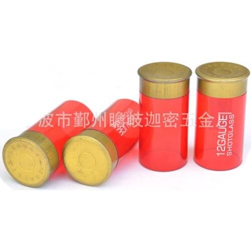 4PCS Outdoor Camping Tableware Travel Cups Set 12 Gauge Plastic Shot Glass Red With Acrylic Cup Holder Tray for Barware Whisky