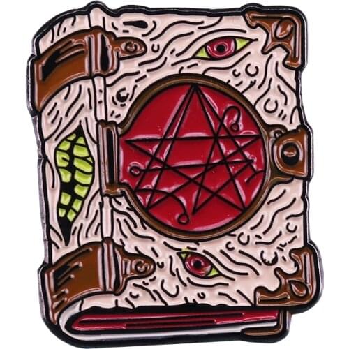 Necronomicon wierd evil book Enamel Pin Cthulhu Mythos Badge Occult fans addition
