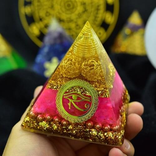 New Natural Crystal Energy Pyramid Orgonite Energy Generator Love Heart Girl Gift Jewelry Piedras Y Cristales