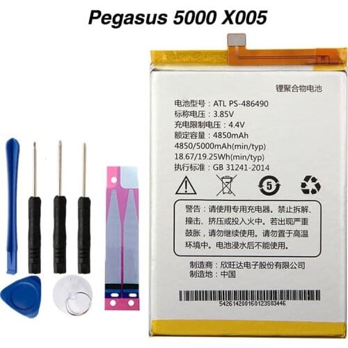 Original ATL PS-486490 Battery For Pegasus 5000 X005 5000mAh