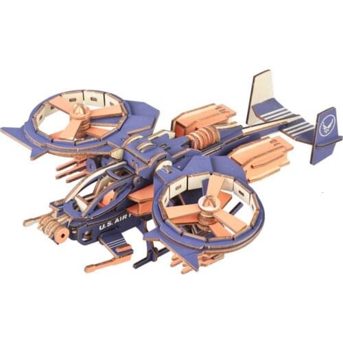 P97-3D laser cutting fighter DIY puzzle wooden puzzle children educational wooden toy boy gift