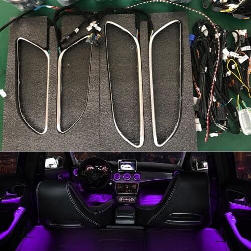 Suitable for Mercedes-Benz A / CLA / GLA class W117 W176 W156 CLA200 CLA45 12 color LED door ambient light center console trim