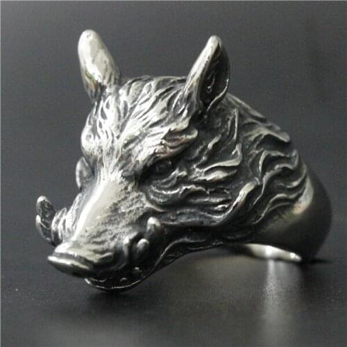 Drop Ship Size 8~14 Big Heavy Wolf Ring 316L Stainless Steel Jewelry Vampires and Werewolves Lycan Ring