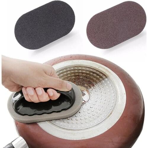 With A Handle To Clean And Decontaminate The Pot, Black Dirt, Sponge Brush, Silicon Carbide Sponge, Magic Brush, Kitchen Supplie