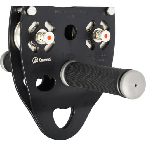 35KN Rock Climbing pulley device 13mm Cableway Ropeway Cable Rope Pulley Device With Handle Grip