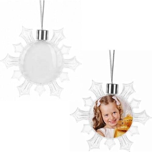 Sublimation christmas snowflake shape personalized blank consumables supplies hot transfer material 30pieces/lot new style