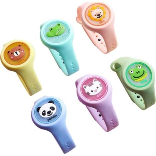 Luminous Mosquito Repellent Bracelet Baby Kids Cartoon Plant Anti Mosquito Watch
