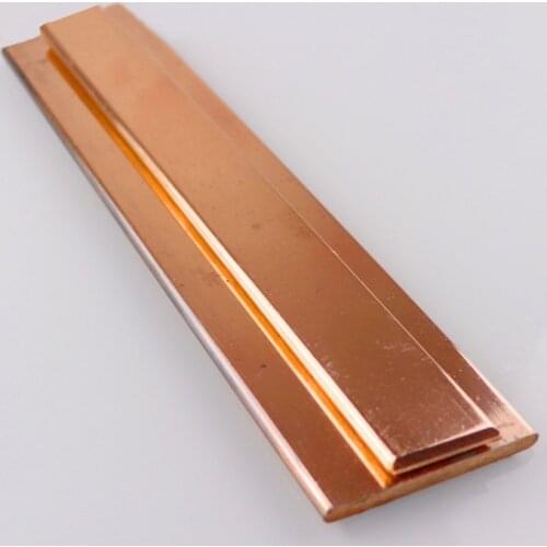 T2 Pure Red Copper Bar Shaft Square Block Flat Bar 10mm-100mm Hobby Craft Model Maker DIY Material