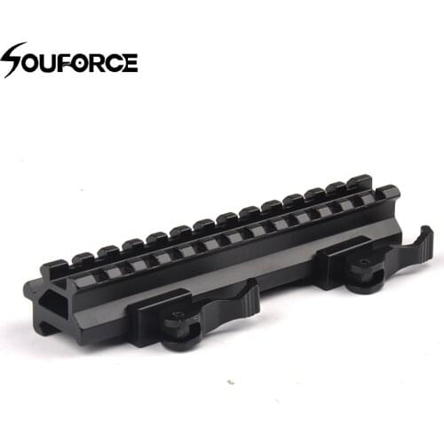 Tactical Riser Mount Quick Detach Double Rail 20mm Standard Picatinny Rail for Hunting Rifle Airsoft of Gun Accessories