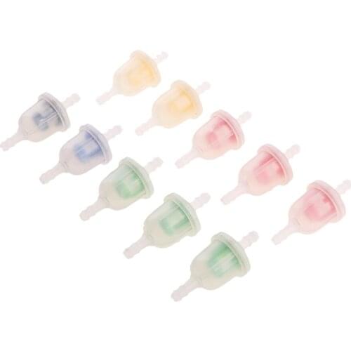 10pcs Universal Petrol Inline Fuel Filter LARGE Car Part Fit For 7mm Pipes