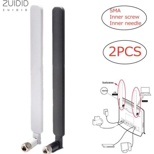 2pcs/set 4G/3G/GSM LTE Omnidirectional Router Antenna SMA Inner Needle Foldable WIFI Signal Booster