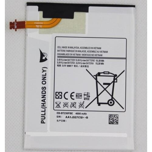 Replacement Tablet Battery EB-BT230FBE For Galaxy Tab 4 7.0 Nook SM-T230 T231 T235 EB-BT239ABE 4000mAh