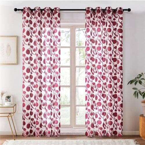 Topfinel Circle Geometric Sheer Curtain Panel For Living Room The Bedroom Kitchen Modern Tulle Blinds Window Treatment Drape
