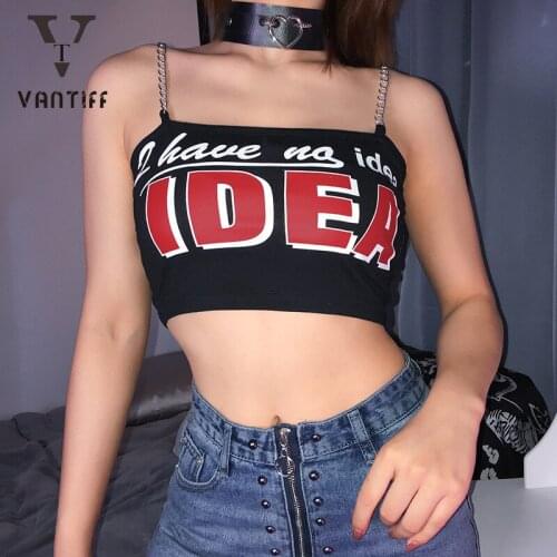 Fashion 2020 Autumn/winter Women Top Sexy Crop Tank Tops Woman Sling Vest Women Wear Street Cool Chain Vest for Women Streetwear