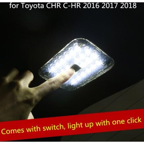 Foal Burning 2PcsS/Set Car Roof/Trunk Reading Lights LED Magnetic Lamp for Toyota CHR C-HR 2016 2017 2018 car styling