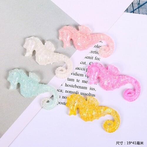 1/5/10Pcs Kawaii Cute Mixed Cartoon Seahorse FlatBack Resin Cabochons Scrapbooking DIY Jewelry Craft Decoration Accessories