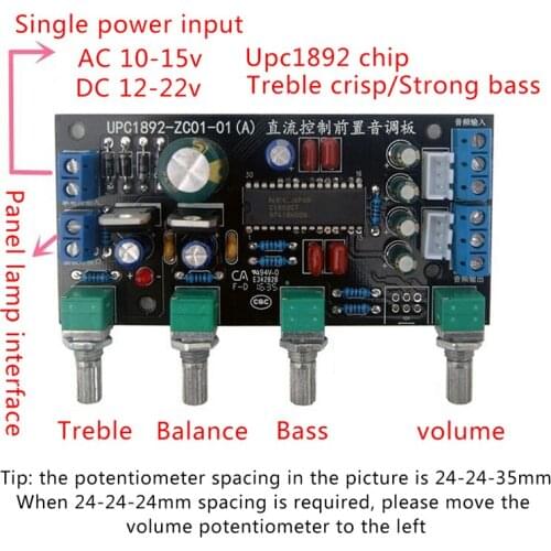 1PC UPC1892 Preamplifier Tone Control Board Kits Speaker Amplifiers DIY Treble Bass