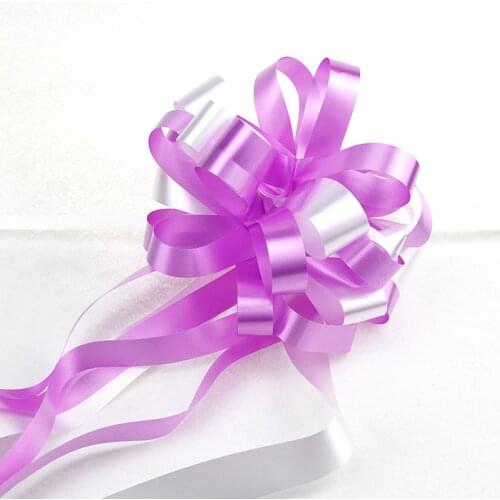 10pcs DIY Pull Bow Flower Ribbons Wedding Birthday Party Decor Gift Packing Romantic Home Decoration
