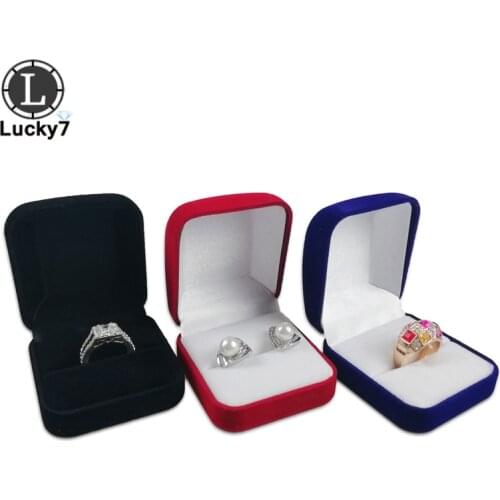 Wholesale Velvet Ring Box Jewelry Display Storage Box Wedding Ring Valentines Day Gift Organizer Display Box For Ring Case Ring