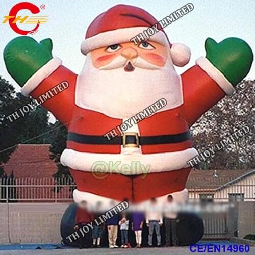 Free shipping to door giant inflatable santa claus for outdoor advertising, custom make santa claus Xmas inflatable decorations