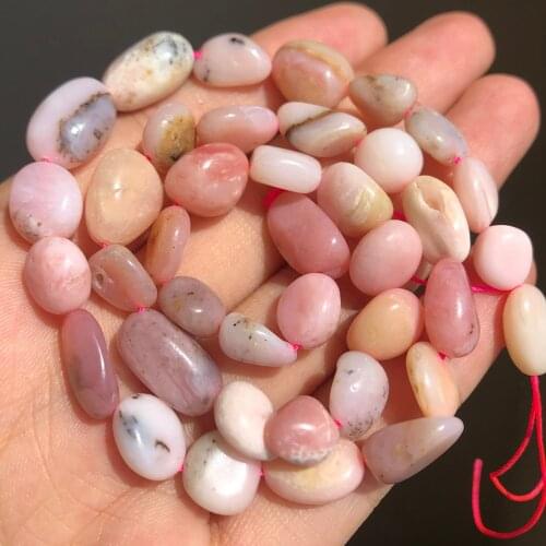 8-10mm Natural Irregular Genuine Pink Opal beads Loose Stone Beads For Jewelry Making 15inches DIY Bracelet Necklace Wholesale