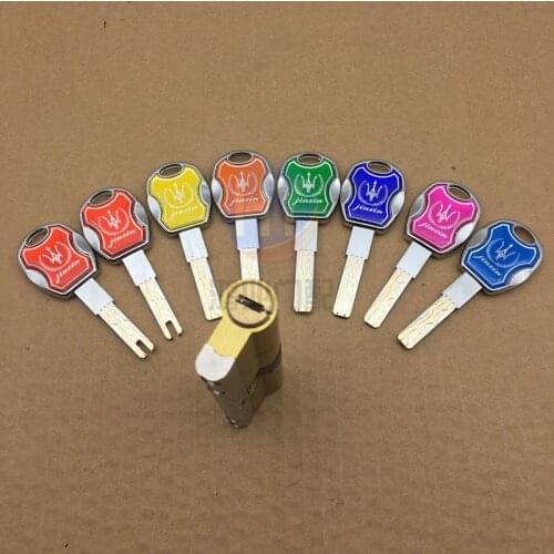 Door Lock Brass Cylinder Double Open Sided Blade Break Anti Pry Stainless Steel Bar Brass Snake Groove Cylinder Color 8 Keys