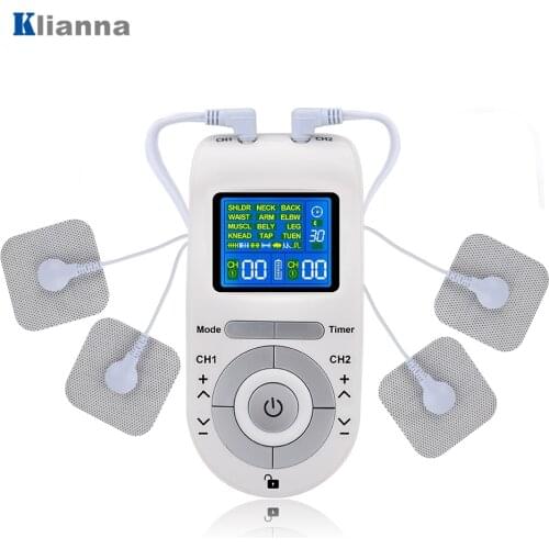 Tens Machine EMS Electronic Pulse Massager Muscle Stimulator Acupuncture Electroestimulador Full Body Pain Relief 2 Channels