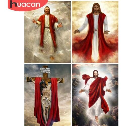 HUACAN Diamond Painting Mosaic Christian Jesus Full Square/round Diamond Embroidery Religion Icon Home Decor