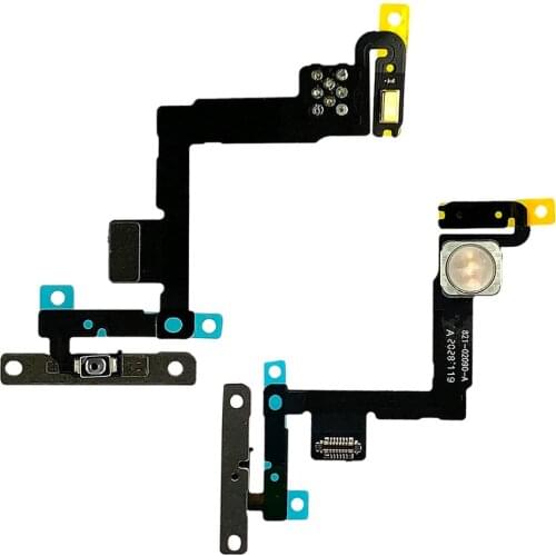 Power On/Off Button Flex Cable For iPhone 1111Pro Max Flash Light Ribbon with Metal Bracket Holder Replacement Part