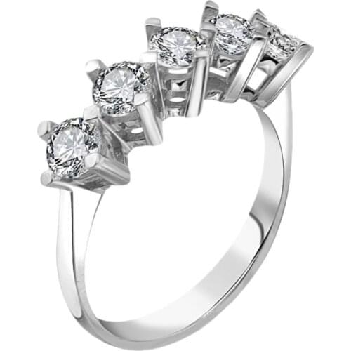 Certified Swarovski Cubic Zirconia Dibs 925 Silver Ring