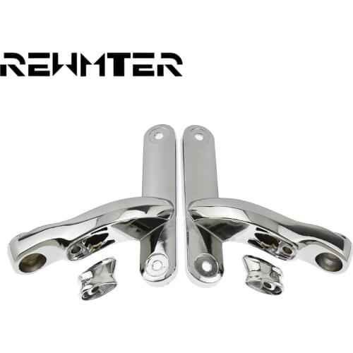 Motorcycle Auxiliary Lighting Brackets Kit Set Front And Rear Bracket Chrome For Harley Touring Street Glide Road King