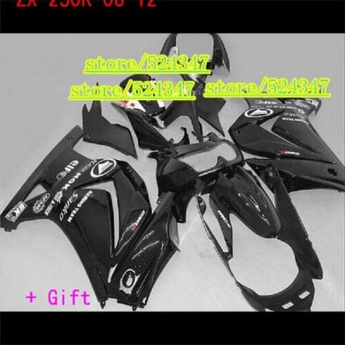 Fit Fairing kit for Kawasaki Ninja ZX250R 08 09-14 ZX250R 2010-2011-2012-2013-2014 black Fairings set