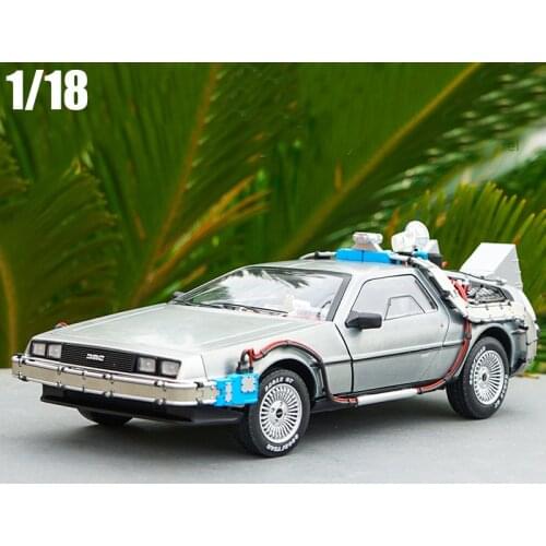 1/18 Scale Back To The Future Part 1 2 3 Time Machine DeLorean DMC-12 Metal Alloy Car Diecast Model Toy Original Box