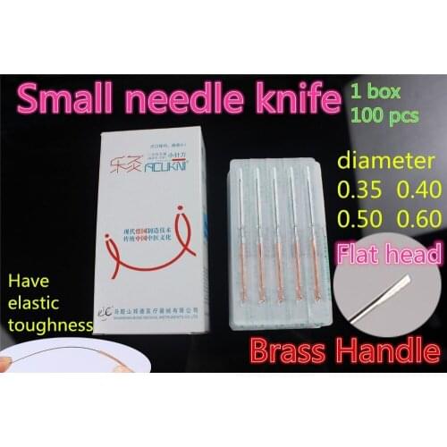 Medical acupotomy disposable sterile acupuncture needle analgesia small knife blade ultrafine needle Flat head beauty massage
