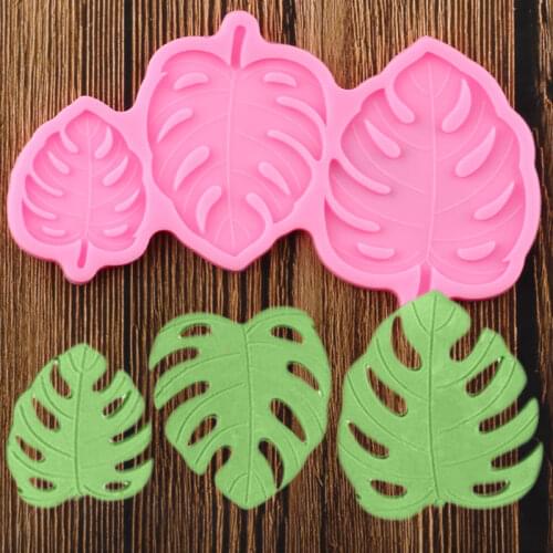 Monstera Leaf Silicone Mold Leaves Border Fondant Mould Cake Decorating Tools Soap Resin Clay Candy Chocolate Gumpaste Moulds