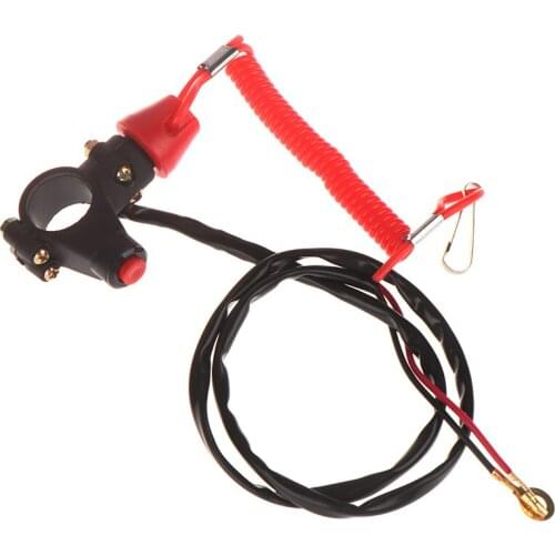 ATV Motorcycle Boat Tether Lanyard Emergency Kill Stop Engine Switch Push Button Interruptor de parada del motor de matar