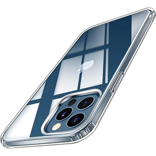 2Pcs Clear TPU Soft Case For iPhone 12 11 Pro Max XR XS X 7 8 Plus 6 6s SE 2020 Ultra Slim Transparent Protective Case Cover