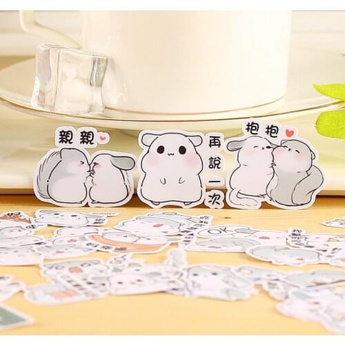 40pcs Creative cute kawaii self-made hamster 3 animal scrapbooking stickers /decorative sticker /DIY craft photo albums