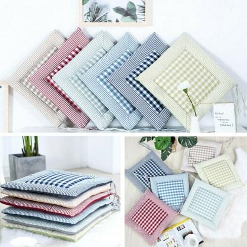 2020 Home Decoration New Seat Pad Dining Room Garden Kitchen Chair Cushions Tie On Plain or Gingham