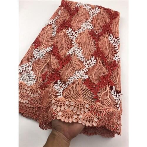 New Designs African Lace Fabrics 5 Yards Guipure Lace Fabric 2018 High Quality African Cord Lace Fabric For Wedding Dresses A730