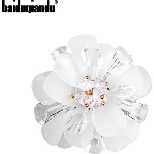 Baiduqiandu Charming Flower Brooch Clothing Hat Scarf Dress Suit Decorative Corsage Pins Jewelry Accessories